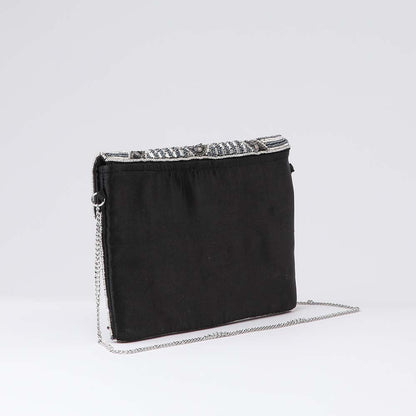 Clutch Rayas Plateado Humana