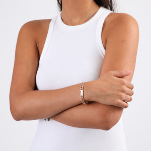 Pulsera Blanda Flat Dorado Humana