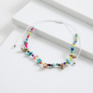 Tobillera Kai Mostacillas multicolor piedras ID