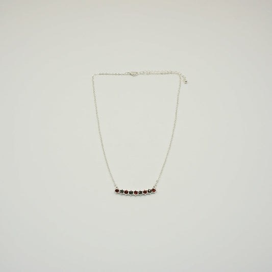Collar Corto Brillos Plateado Tatienne
