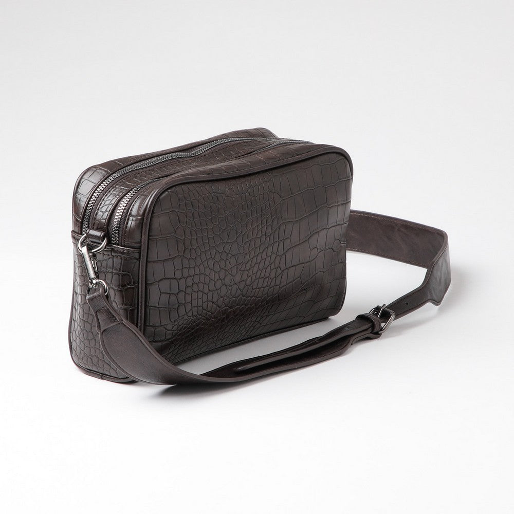 Cartera Bandolera Blanca Café Humana