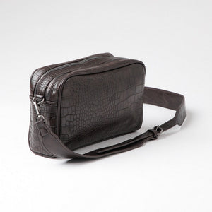 Cartera Bandolera Blanca Café Humana