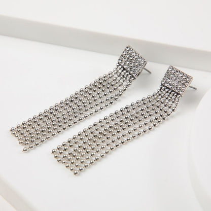 Aros Largo Jess Plateado Humana