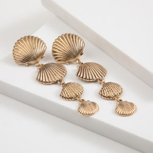 Aros Largo Shelly Dorado Humana