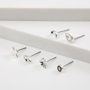 Aros Set Naomi Plateado i-D