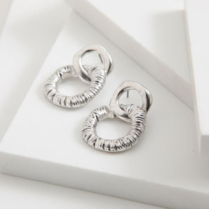 Aros Mediano Annie Plateado Humana