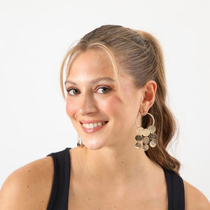 Aros Largo Punchy Paisley 10 Dorado i-D