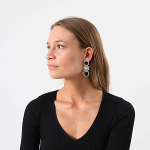 Aros Largo Rod Plateado Humana