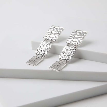 Aros Largo Folk Plateado Humana