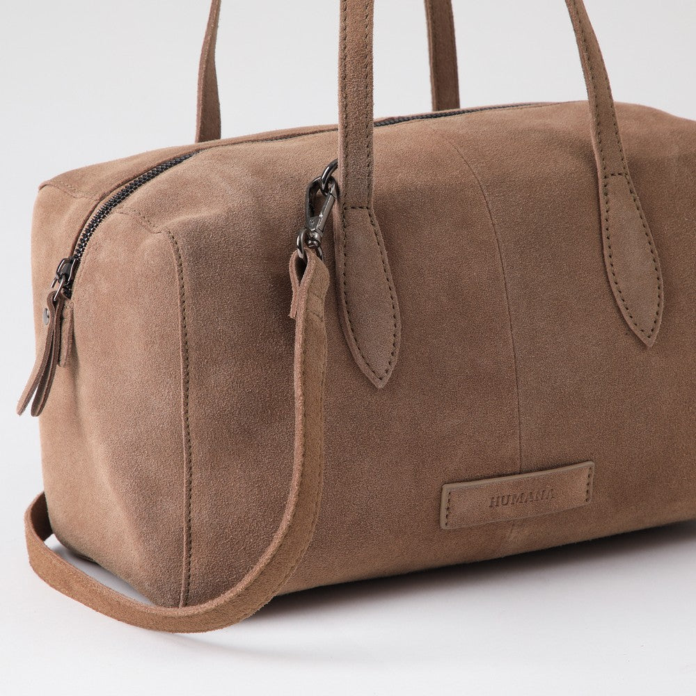 Cartera Hombro Gala Beige Suede Humana