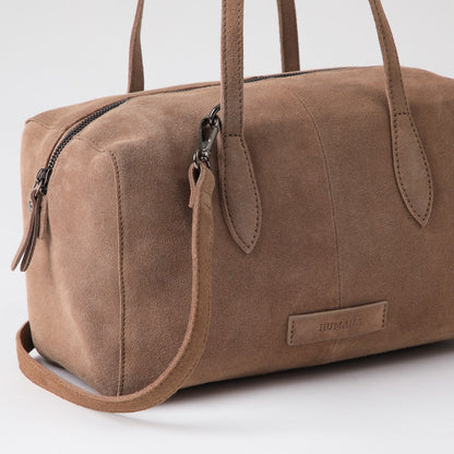 Cartera Hombro Gala Beige Suede Humana
