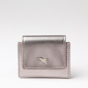 Billetera chica Peter Ecocuero plateado Tatienne