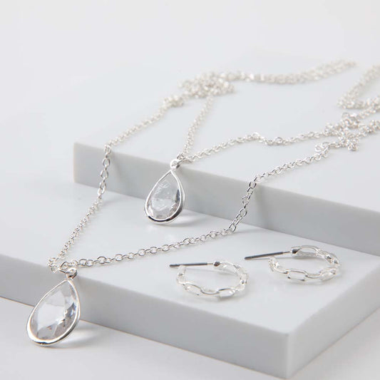 Collar Set Lottie Plateado Tatienne