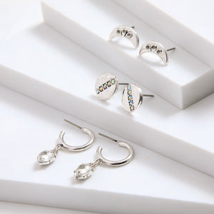 Set De Aros Elena Silver Tatienne