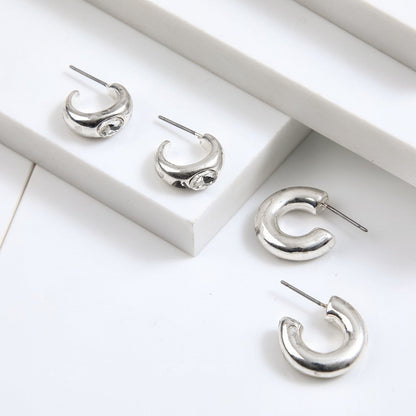 Set De Aros Dax Plateado Humana