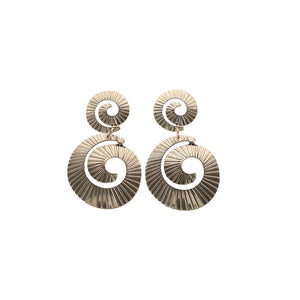 Aros Largos Spiral Dorados Tatienne
