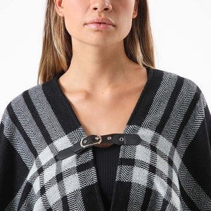 Poncho Belt Negro Humana