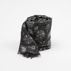 Pañuelo Estampado Clivia Negro I-D