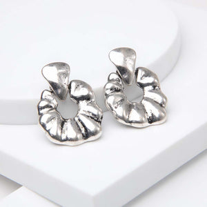 Aros Mediano Fresno Plateado Humana