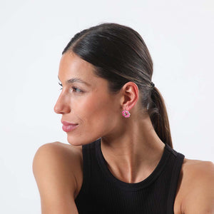 Aros Pegado Campanilla Rosado Humana