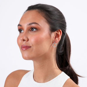 Aros Mediano Circles Plateado Humana