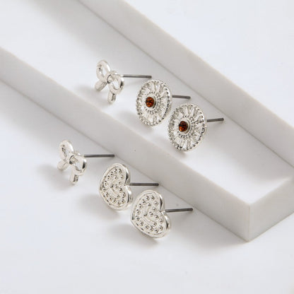 Set De Aros Megan Plateado I-D