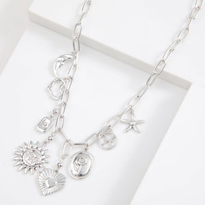 Collar Corto Cadena Sky Plateado Humana