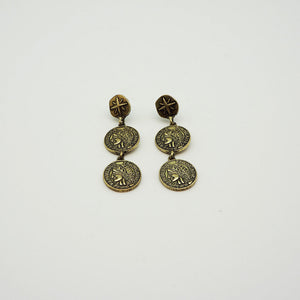 Aros Largos Dorados Natural Mystic Ancestros Tatienne