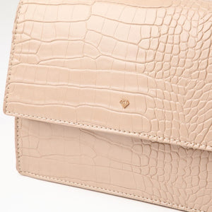 Cartera Bandolera Ecocuero Calais Beige  i-D