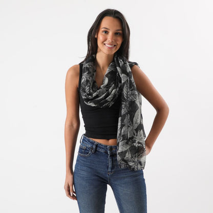 Pañuelo Estampado Rodiola Negro i-D