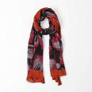 Pañuelo Estampado Naranjo Hojas i-D