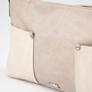 Cartera Hombro Ecocuero Salomon Beige Tatienne