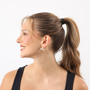 Aros Pegado Fashion Pearls Dorado Humana