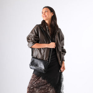 Cartera Cruzada Belen Negro Humana