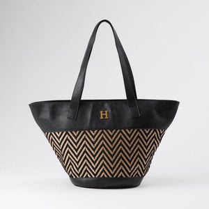 Cartera Tote Ecocuero Boo Negro Humana