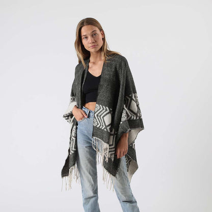 Poncho Mandala Blanco Tatienne