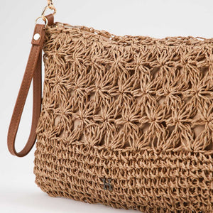 Cartera Bandolera Alma Tejida Beige Playa Humana