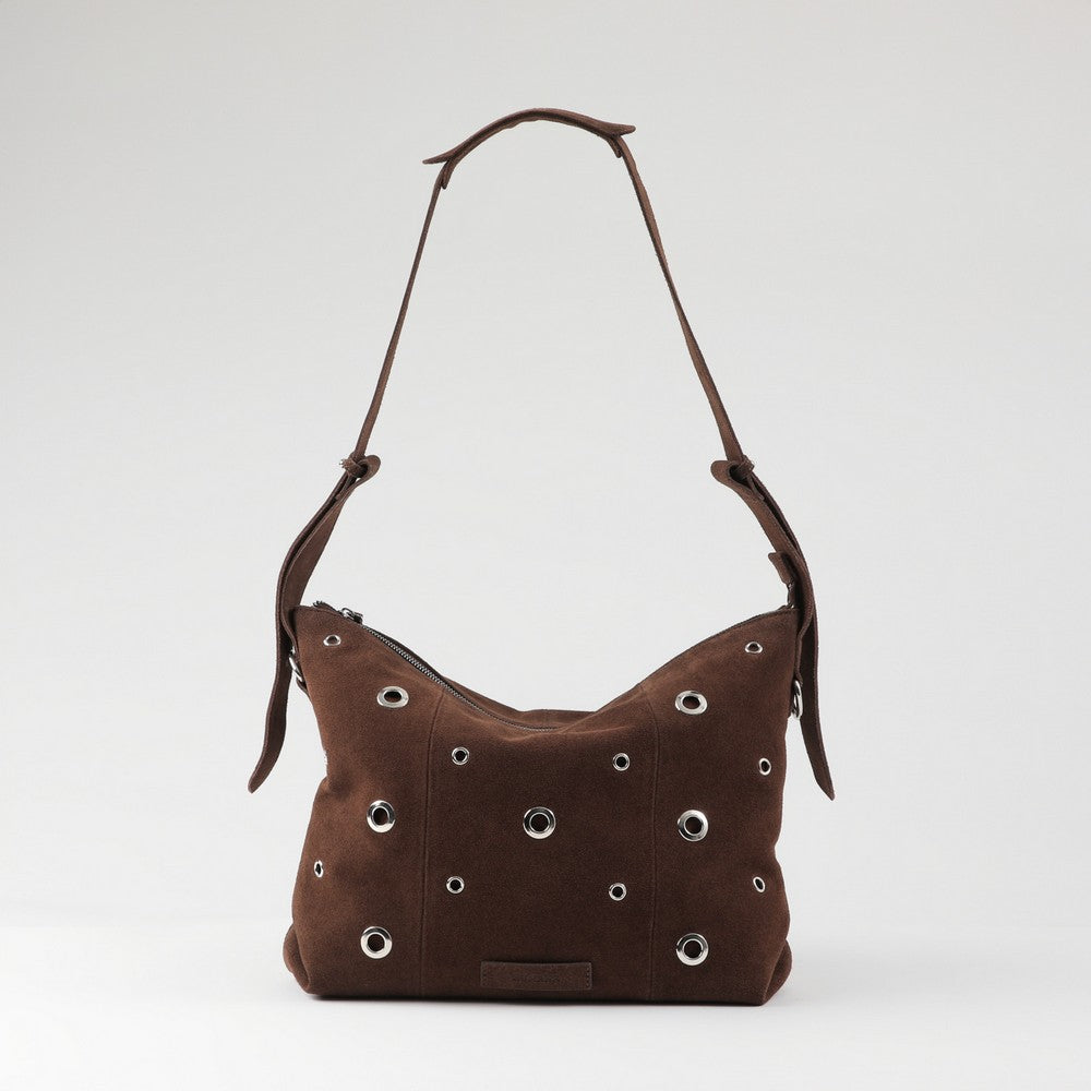 Cartera Cruzada Angie Brown Suede Humana