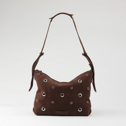 Cartera Cruzada Angie Brown Suede Humana