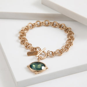 Pulsera Blanda Esmeral Dorado Humana