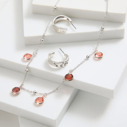 Collar Set Plateado  I-D