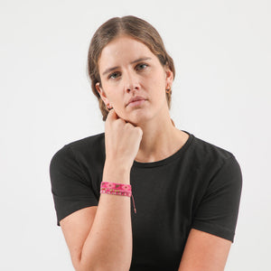 Set Pulseras Oleiros Rosada Humana