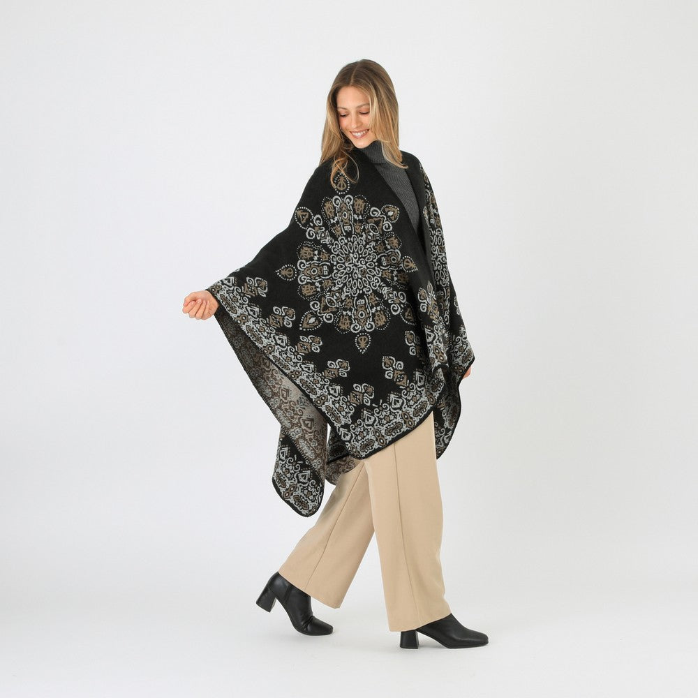Poncho Rolf Black Tatienne