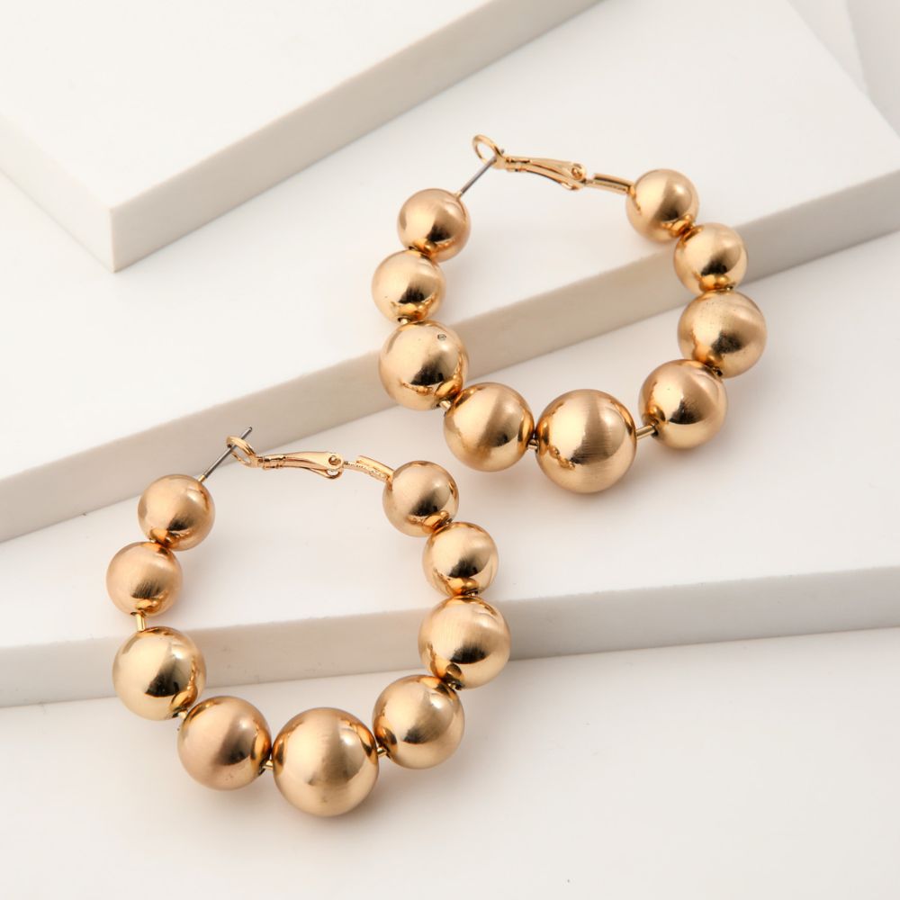 Aros Argollas Fashion Statement 7 Dorado Humana