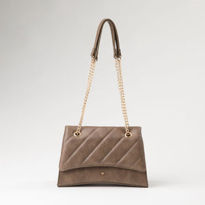 Cartera Bandolera Ecocuero Bourges Beige  i-D