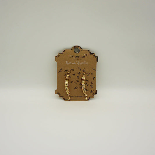 Aros Argollas Doradas Especial Hoops Snake Tatienne