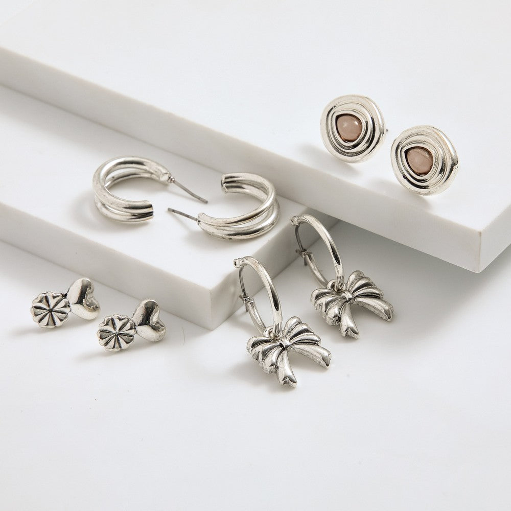 Set De Aros Ilse Plateado I-D