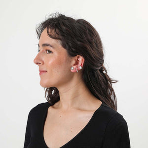 Set Aros Shine Plateado Humana