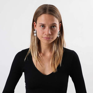 Aros Largo Negril Plateado i-D