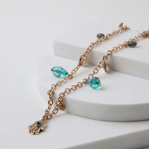 Collar Corto Amaranto Verde Tatienne